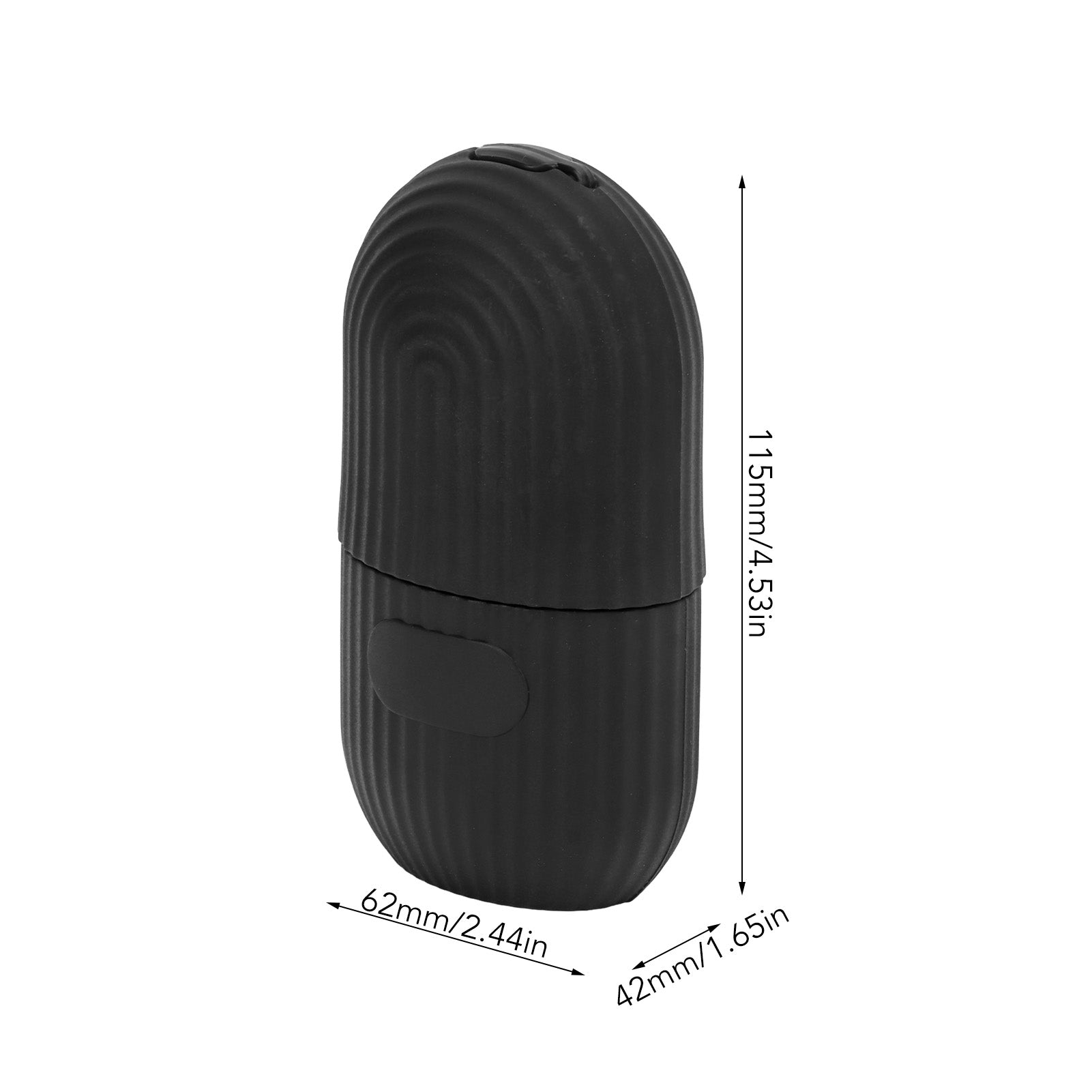 Ice Facial Roller Cold Ice Mold Holder Silicone Reusable for Facial Beauty DIY Facial Care Black Striped Black - Image 4