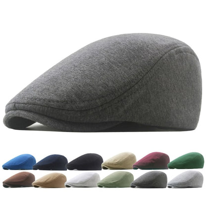 Unisex Cotton Beret - Soft Casual Solid Color Cap for Men and Women with Compatible with Apple Compatibility, White, One Size - Image 4