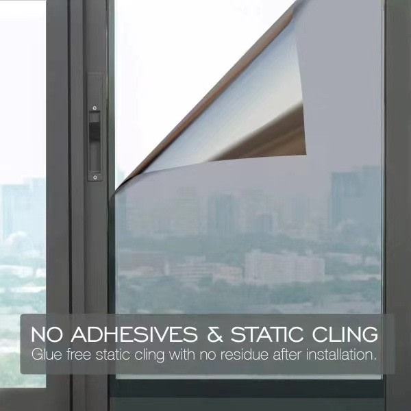 One-way mirror film Window film Sun protection Glass sticker - Special offer - Black Silver 40x300 cm Black-silver Black-silver 40x300 cm Black-silver 40x300 cm - Image 4