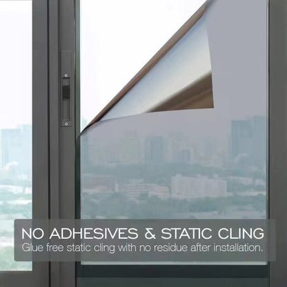 One-way mirror film Window film Sun protection Glass sticker - Special offer - Black Silver 40x300 cm Black-silver Black-silver 40x300 cm Black-silver 40x300 cm - Image 4