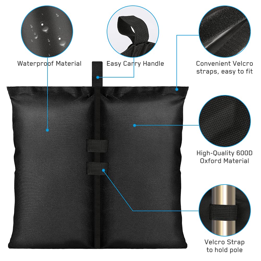 4-pack tent weights sandbags, heavy foot bag for legs - Image 3