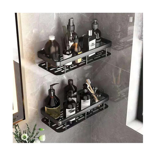 2pcs Wall Mount Corner Shelf for Bathroom Compatible with Braun Shower Storage Bracket Toilet Makeup Organization - Image 3
