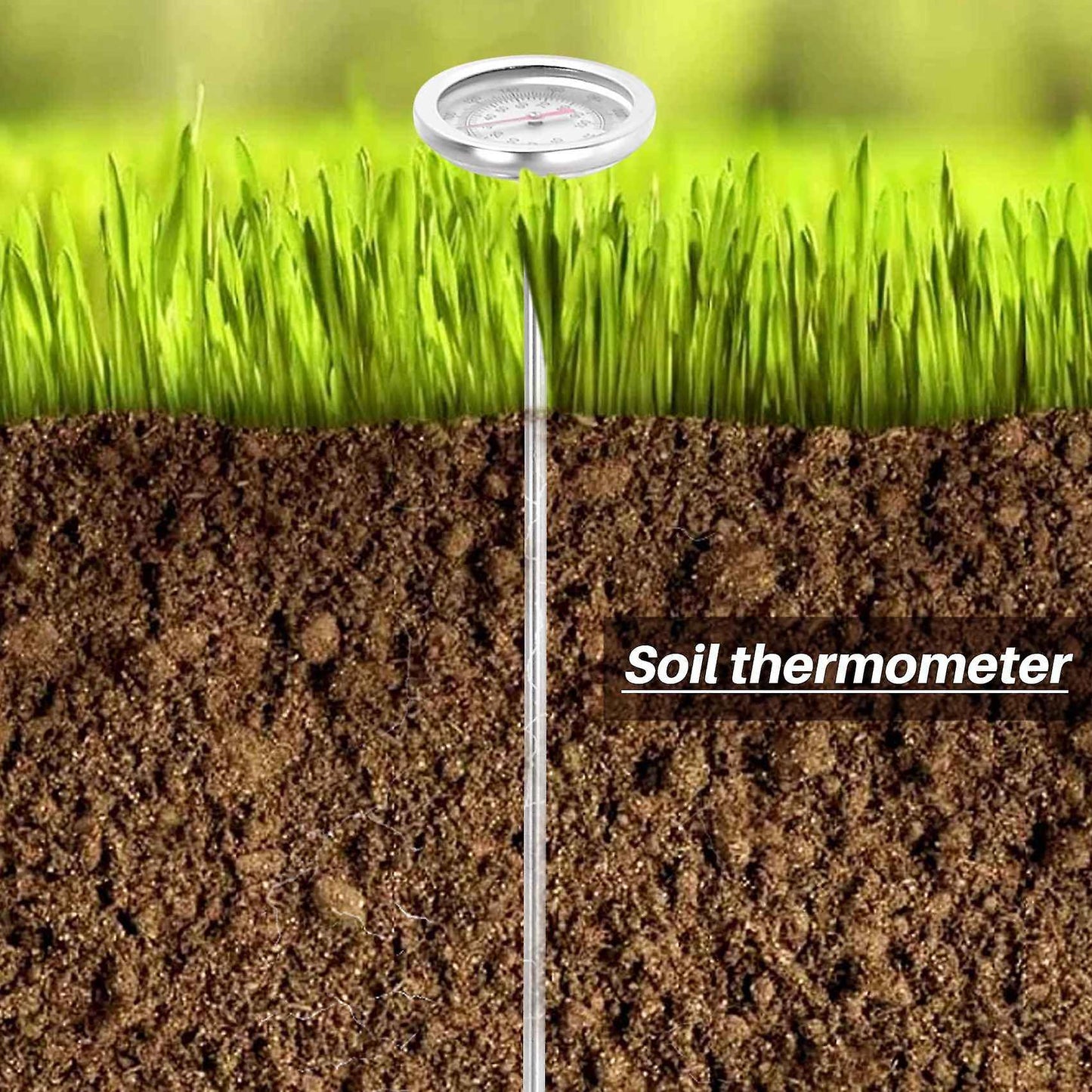 Compost soil thermometer 50 cm length stainless steel - Image 5