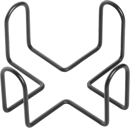 Minimalist Black Iron Coaster Holder Compatible with Round and Square Coasters