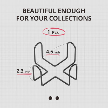 Minimalist Black Iron Coaster Holder Compatible with Round and Square Coasters - Image 5