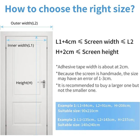 Mosquito Net Door Magnetic Fly Screen Anti-mosquito MYCARBON 80X200CM White - Image 2