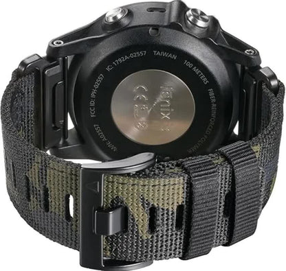 GARMIN Fenix 7X Pro 6X Compatible 26mm Military Nylon Replacement Strap Army Green - Image 3