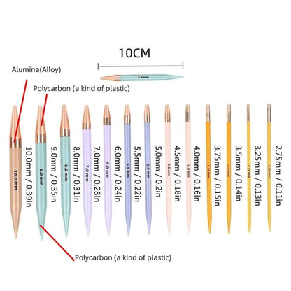 13 pairs of interchangeable needles, circular needles with 2.75 mm–10 mm - Image 2