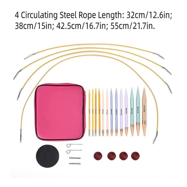 13 pairs of interchangeable needles, circular needles with 2.75 mm–10 mm - Image 4