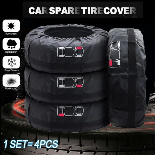 4 pcs Car Tire Covers 19-23\" Waterproof Dustproof Car Wheel Protector (Diameter 80cm) - Image 2