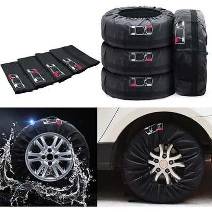 4 pcs Car Tire Covers 19-23\" Waterproof Dustproof Car Wheel Protector (Diameter 80cm) - Image 4