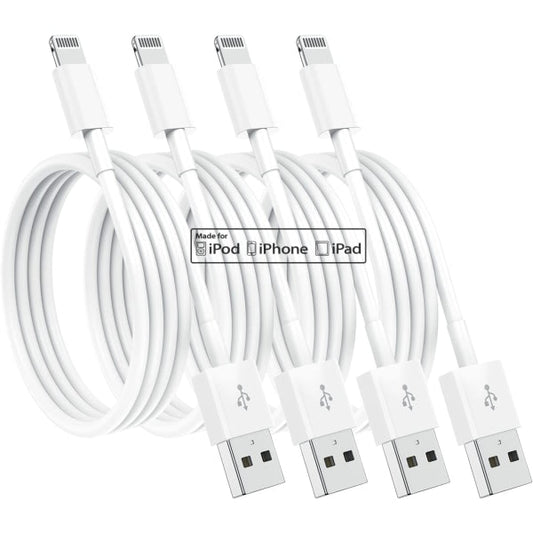 Compatible with Apple MFi Certified Lightning Charging Cable 4-Pack 1.8m iPhone 12 11 X XR XS 8 7