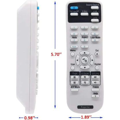 Epson Projector Remote Control Compatible with EB S02 S02H S11 S110 S11H S12 W01 W02 W12 X02 X11 X11H X12 X14 X15 420 425W 430 435W 470 475W 480 485 - Image 2
