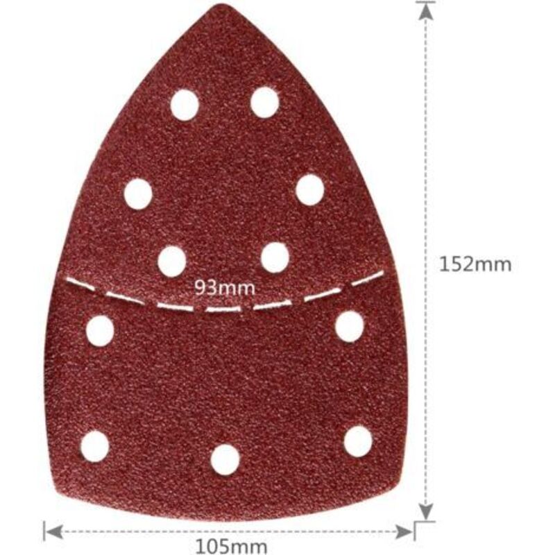 Bosch Sandpaper Sheets 40-Pack P40/60/80/120/180 Grit 105x152mm Triangular Compatible with Bosch PSM 160 A PSM 80 - Image 3