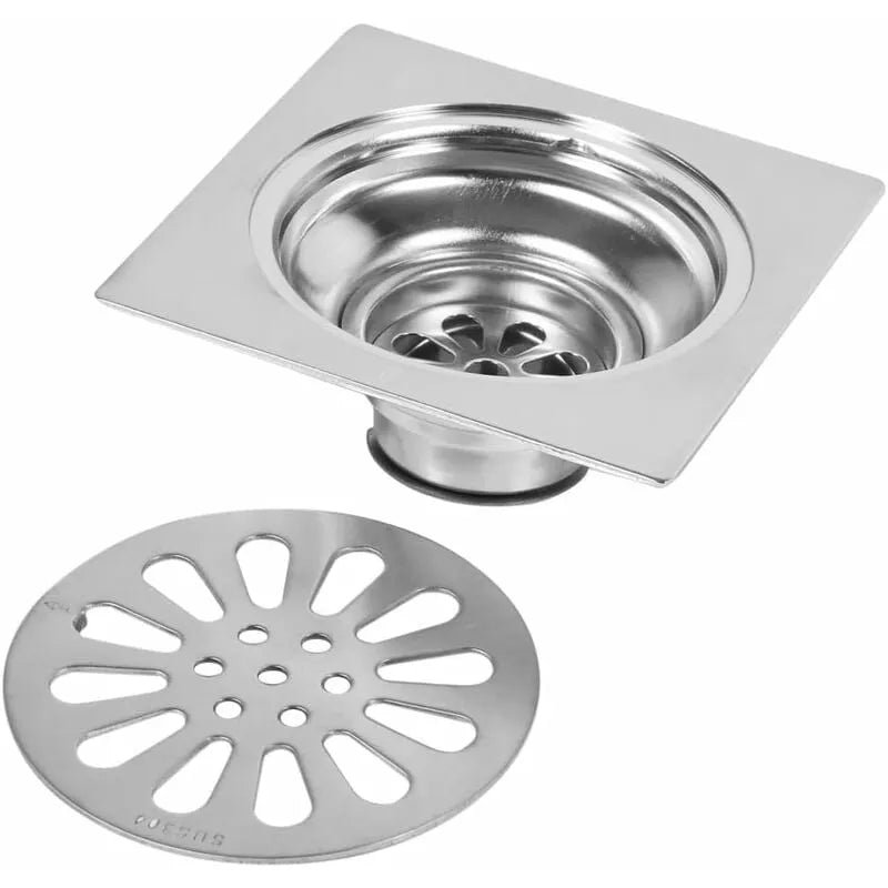 Thick Stainless Steel Floor Drain Anti-odor Square Shower Drain for Bathroom 100 100mm (Style : 3) - Image 3