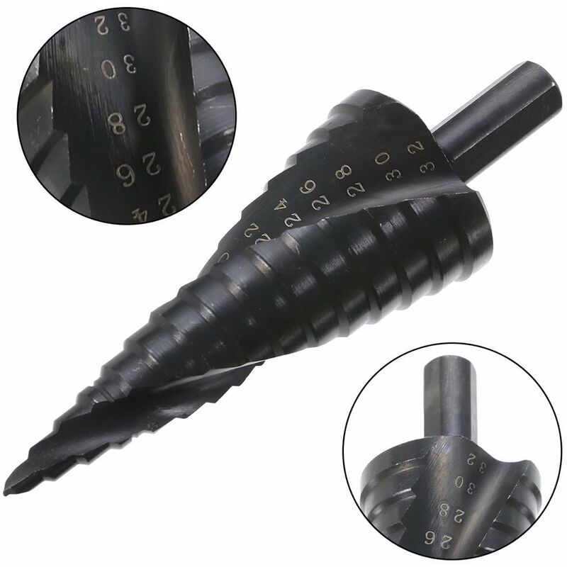 HSS Step Drill Conical Metal Drill Bit 4-32mm for Screwdriver on Steel Wood Plastic - Image 3