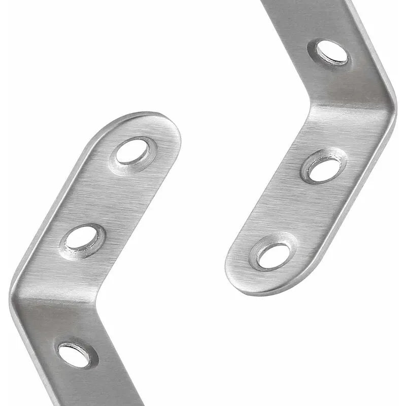 Stainless Steel Corner Brackets 40x40mm 13pcs Furniture Repair Silver Compatible with Furniture Brands - Image 4