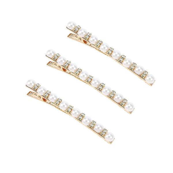 3pcs Pearl Studded Hair Clips Vintage Hair Clips Rhinestone Hair Clip Elegant Headpiece Creative Headpiece - Image 2
