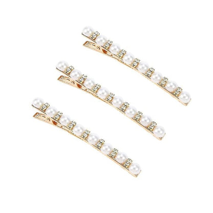 3pcs Pearl Studded Hair Clips Vintage Hair Clips Rhinestone Hair Clip Elegant Headpiece Creative Headpiece - Image 2