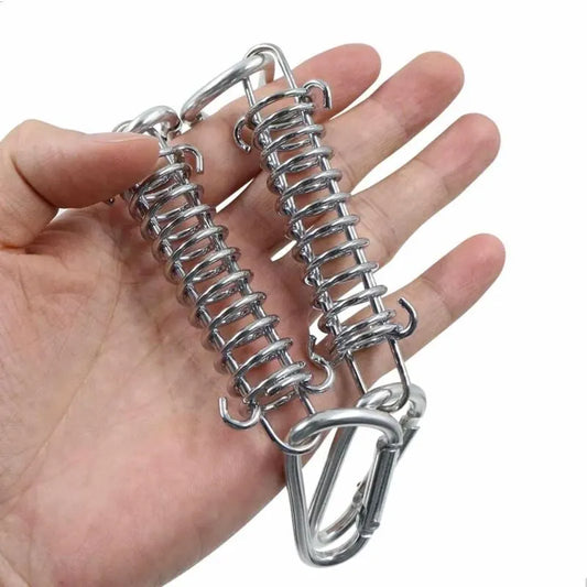 Tension Spring Buckle Compatible with Sun Sail Awnings Camping Tents 4 pcs Stainless Steel Brackets with 4 Springs 8 Carabiners - Image 4
