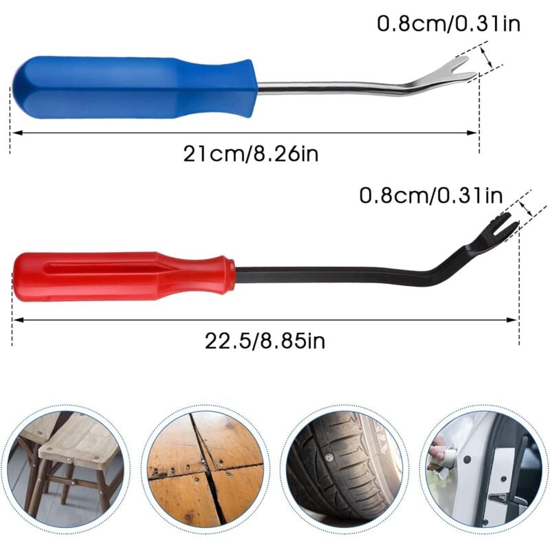 Heavy Duty Staple and Nail Puller Tool for Furniture, 2 pcs - Image 2
