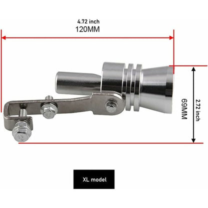 Turbo Whistle Simulator Aluminum Exhaust Whistle Universal Fit for 56mm to 85mm Pipes Exhaust Compatible with Universal Car - Image 2