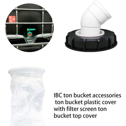 163mm Nylon Rainwater Filter with Lid, 45° Inlet, Washable, Compatible with IBC Water Tank DN 150 - Image 5