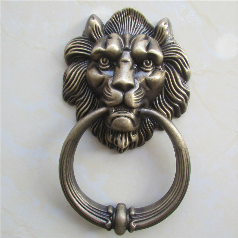 Bronze Lion Head Door Knocker Elegant Classic Home Decor - Image 2