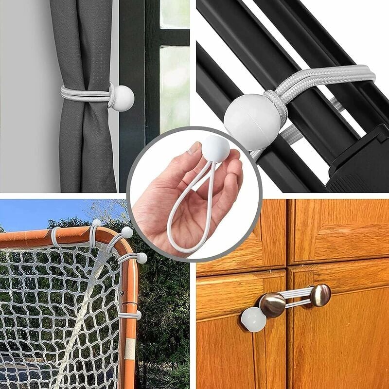 Elastic Rubber Straps with Balls for Marquees Tents Banners Tarpaulins 50 Pack - Image 4