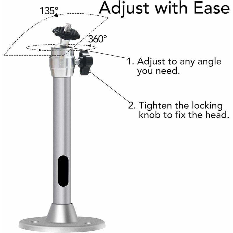 Projector Ceiling Mount for Mini Projector - Compatible with 3kg Load, 360° Rotation, 90° Tilt, Aluminum Ceiling and Wall Mount - Image 3