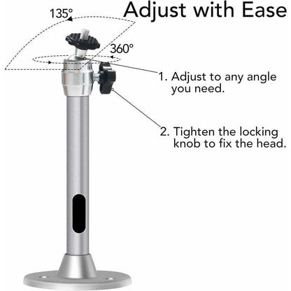 Projector Ceiling Mount for Mini Projector - Compatible with 3kg Load, 360° Rotation, 90° Tilt, Aluminum Ceiling and Wall Mount - Image 3