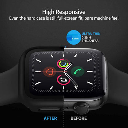 Compatible with Apple Watch Series 7/8/9 45mm 2-Pack Black Screen Protector - Image 4