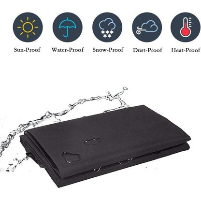 Grill Cover BBQ Protective Tarpaulin Anti-UV Anti-water Anti-moisture with Storage Bag Black (170 x 61 x 117cm) - Image 2