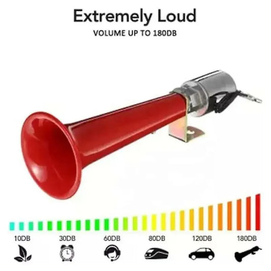 180dB Universal Truck Horn with Turkish Horn Sound 12V 24V Compatible with SUVs Motorcycles Caravans Red - Image 4
