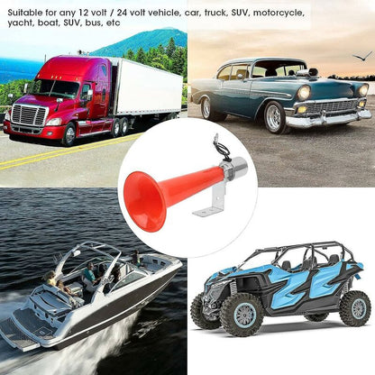 180dB Universal Truck Horn with Turkish Horn Sound 12V 24V Compatible with SUVs Motorcycles Caravans Red - Image 5