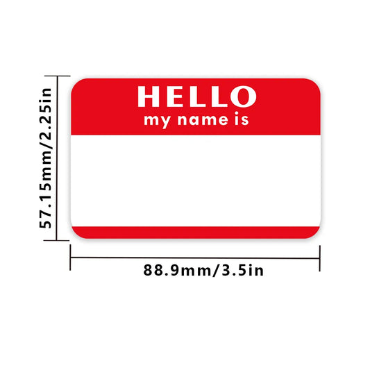 5 Colors (Hello My Name Is) Nameplate Stickers 300 Labels for - Image 2
