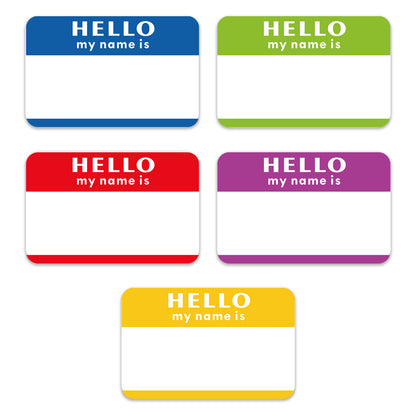 5 Colors (Hello My Name Is) Nameplate Stickers 300 Labels for - Image 5