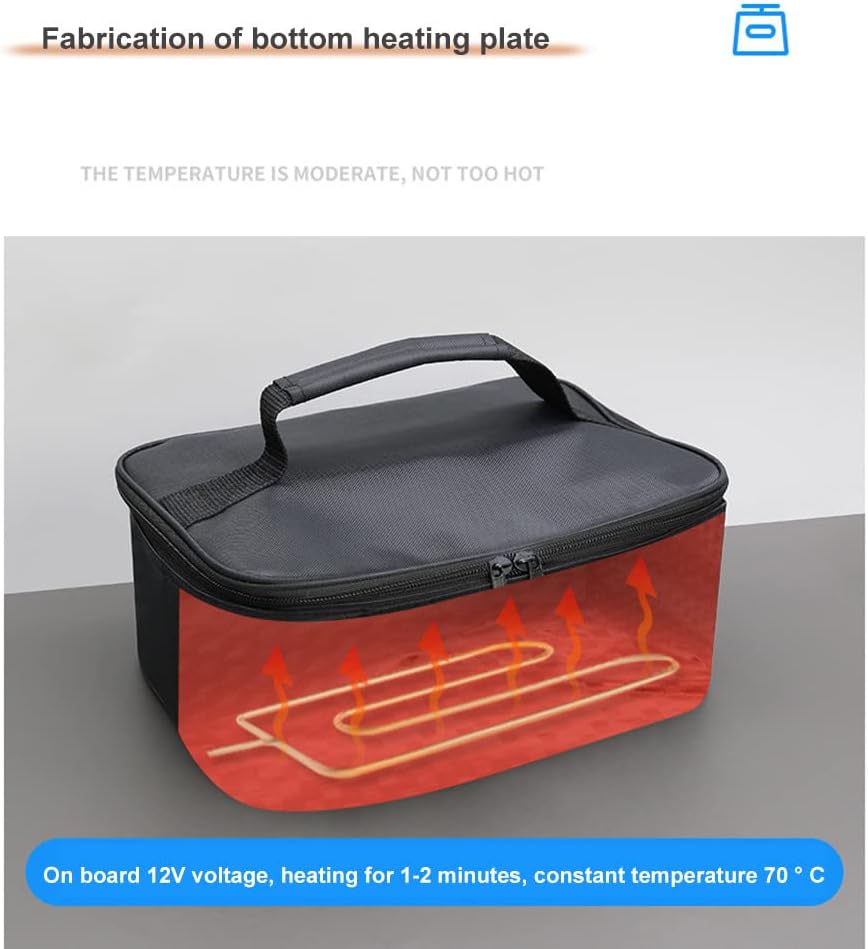 12V Car Insulated Bag, Electric Picnic Bag, Lunch Bag, Foldable Bag for Carrying Picnic Food - 29cm x 21cm x 11cm - Image 4