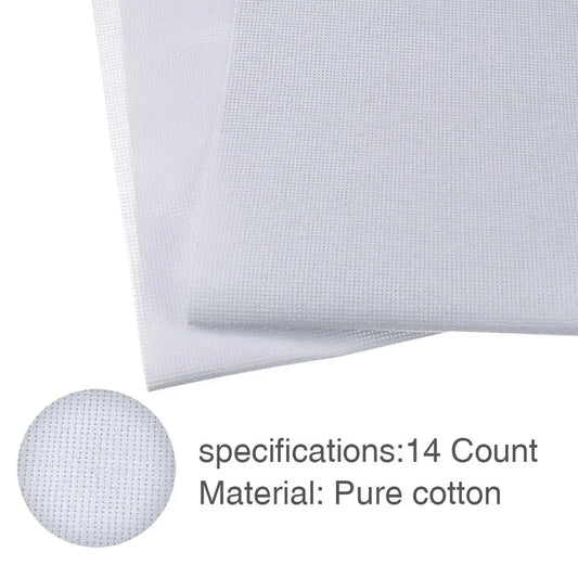 14 Count White Aida Fabric - High Quality Cotton Embroidery Fabric for Frames - Image 4