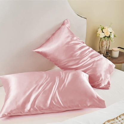 Satin Silk Pillowcase for Hair and Skin, Standard Size Pillowcase, 2-Pack, Super Soft Pillowcase with Envelope Closure - Image 3