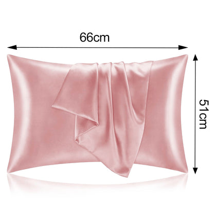 Satin Silk Pillowcase for Hair and Skin, Standard Size Pillowcase, 2-Pack, Super Soft Pillowcase with Envelope Closure - Image 5