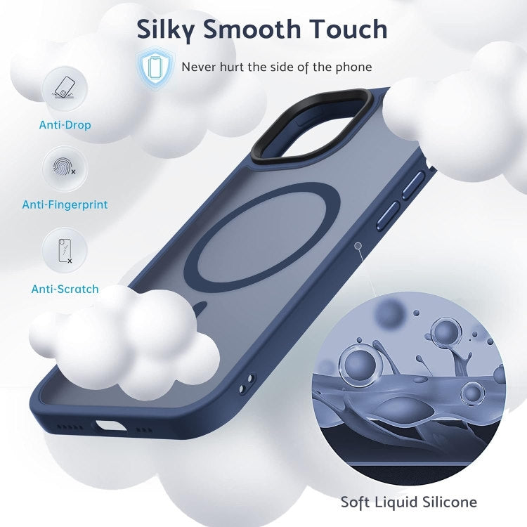 Compatible with iPhone 13 - MagSafe Case Shockproof Silicone Matte Blue - Image 2