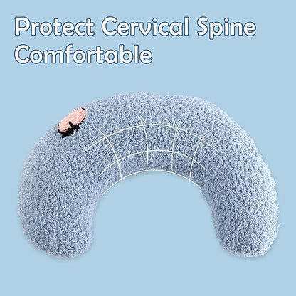 Comforting Cat Pillow for Anxious Dogs, Soft U-Shaped Dog Bed with Plush Toy for Better Sleep - Image 3