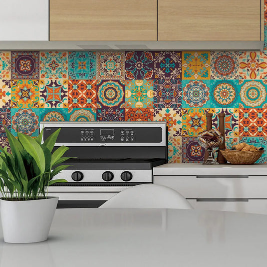 Waterproof Tile Stickers for Kitchen, Furniture, Table 15x15cm - 24 pcs - Image 3
