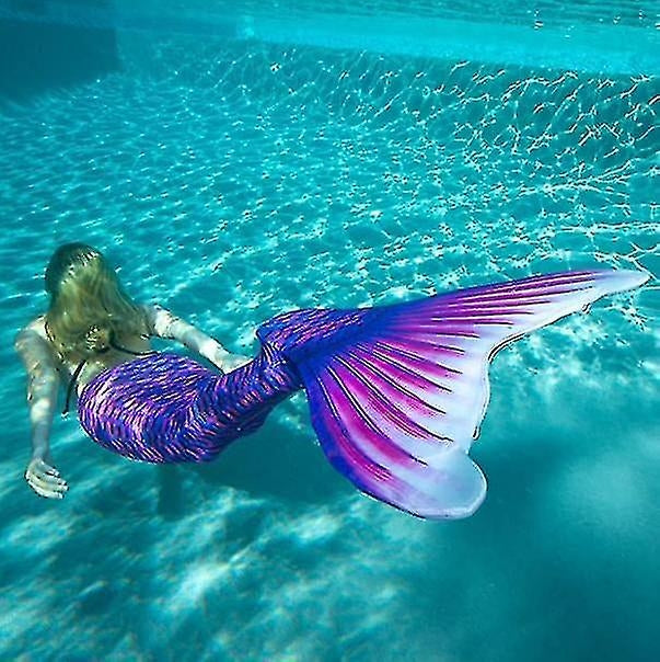 Children's Mermaid Tail for Swimming with Monofin, Purple, Adult Size XL, Compatible with Water Play - Image 3