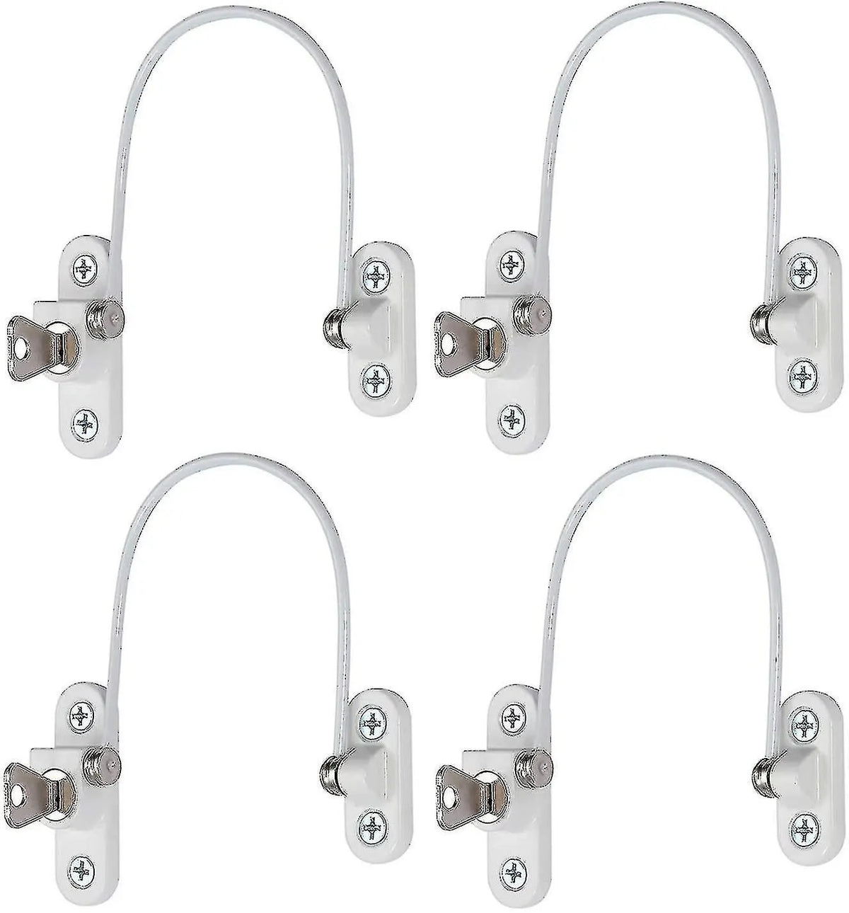 Window Locks Childproof 4 pcs Black-Compatible Window Limiters for Safety - Image 2