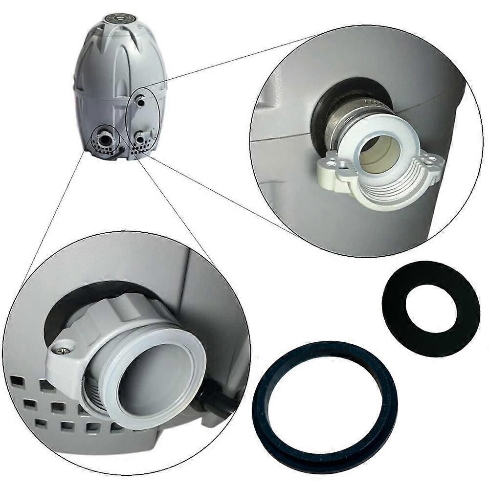 3 pcs Connection Seals Gaskets Washers for Coleman for Lay-Z-spa, A and B/C Connection Seals Gaskets (Black) [HK] - Image 3