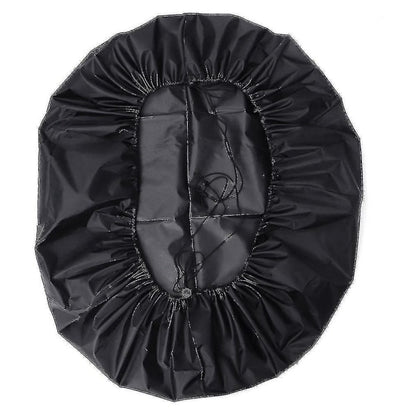 Outdoor Round Fire Pit Cover 112cm Waterproof Black Compatible with Patio - Image 4