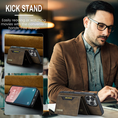 Magnetic iPhone 16 Pro Case with Card Pocket Compatible with iPhone 16 Pro Coffee Color - Image 4