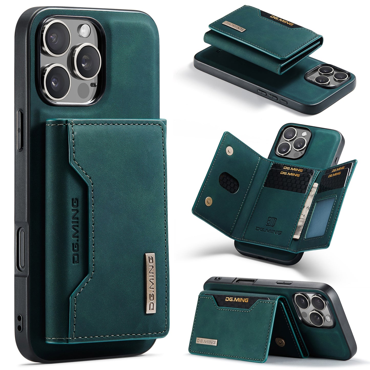Magnetic iPhone 16 Pro Case with Card Pocket Compatible with iPhone 16 Pro Coffee Color - Image 7